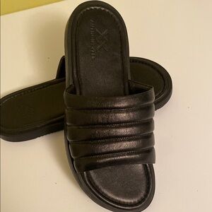 Anthony Veer Men’s Black Leather Slide Sandal Size 9